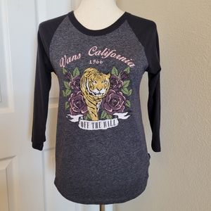 Vans 1966 California Off The Wall Baseball Style T-shirt Size Small